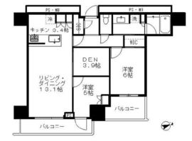 クラッシィタワー東中野 20階 間取り図