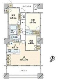 ブリリア有明スカイタワー 18階 間取り図