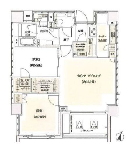 ザ・パークハウス麻布外苑西通り 3階 間取り図