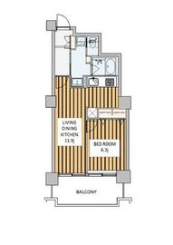 六本木ビュータワー 20階 間取り図