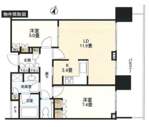 二子玉川ライズタワー 14階 間取り図