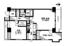 東急ドエルアルス恵比寿 1階 間取り図