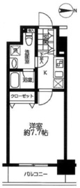 プレール・ドゥーク京橋 7階 間取り図