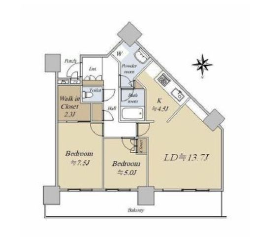 シティタワー品川 20階 間取り図