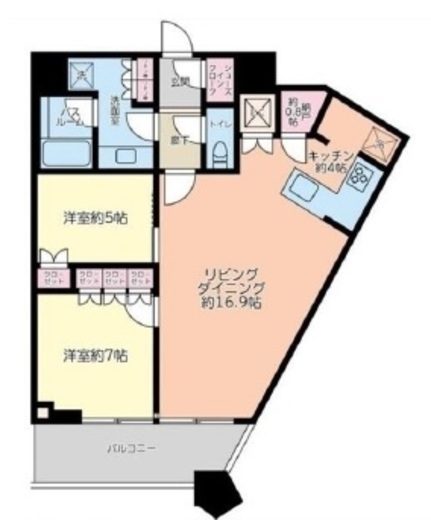 勝どきザ・タワー 53階 間取り図