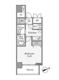 AZABU PARKHAUS 3F1 間取り図