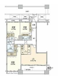 ディアナコート恵比寿 10階 間取り図