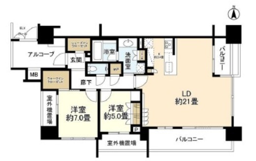 クラッシィハウス芝浦 19階 間取り図