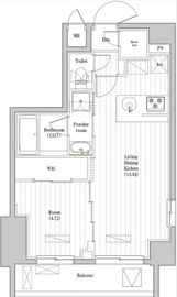 アジールコート蒲田 201 間取り図