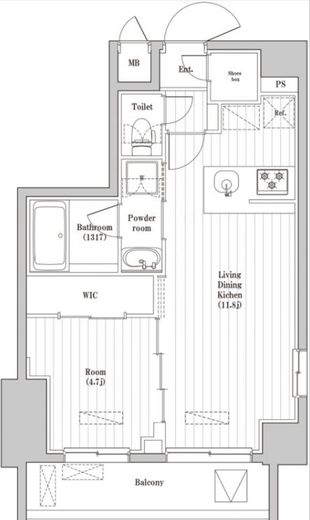 アジールコート蒲田 301 間取り図