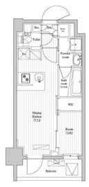 アジールコート蒲田 405 間取り図