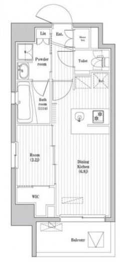 アジールコート蒲田 507 間取り図