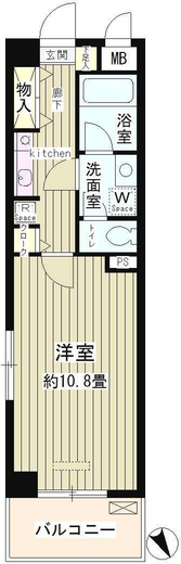 ルミエール祐天寺 207 間取り図