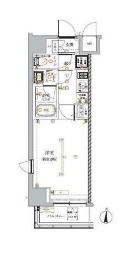 ルクレ墨田緑Ⅰ 202 間取り図