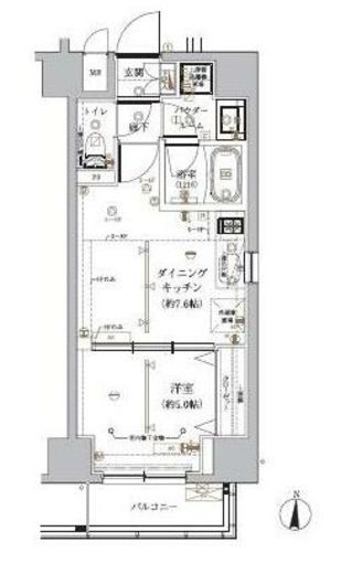 ルクレ墨田緑Ⅰ 404 間取り図