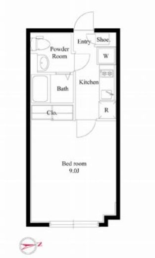 パセオ大崎 202 間取り図