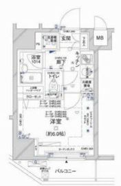 コンシェリア新橋 14階 間取り図