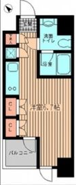 プレミアステージ三田慶大前 406 間取り図