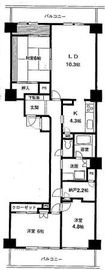 芝浦スクエアハイツ 1102 間取り図