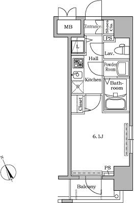 レジディア広尾2 303 間取り図