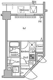 レジディア広尾2 704 間取り図