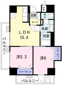 ボヌールトーキササヅカ 504 間取り図