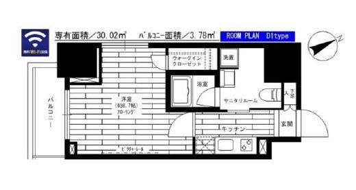 グランドコンシェルジュ六本木 4階 間取り図