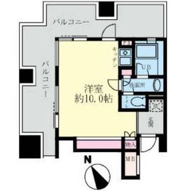 ルネ新宿御苑タワー 402 間取り図