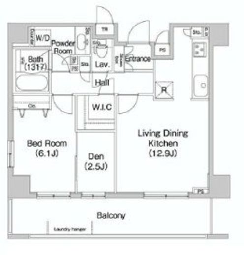 コンフォリア田町 1207 間取り図