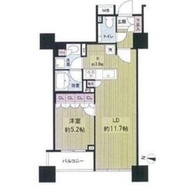 ザ・湾岸タワーレックスガーデン 18階 間取り図