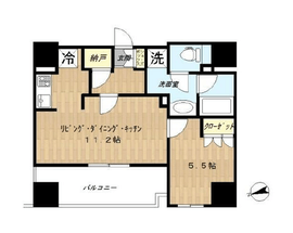 クレヴィアタワー大井町ザレジデンス 2階 間取り図