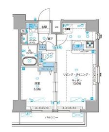 ジェノヴィア浅草3グリーンヴェール 8階 間取り図