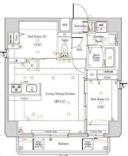 KNOTS浅草 9階 間取り図