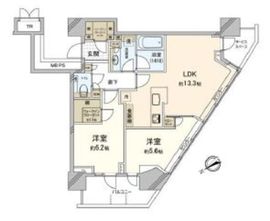 パークシティ武蔵小山ザタワー 6階 間取り図