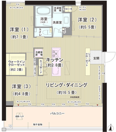 ガーデニエール砧ウエスト 206 間取り図