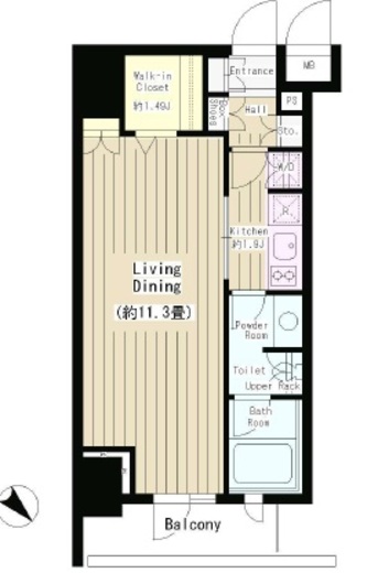 パークルージュ赤坂檜町 404 間取り図