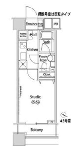 ファーストリアルタワー新宿 1404 間取り図