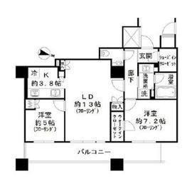 ブリリア大井町ラヴィアンタワー 7階 間取り図
