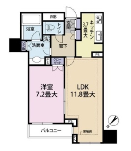 クロスエアタワー 20階 間取り図