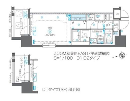 ZOOM秋葉原EAST 12階 間取り図