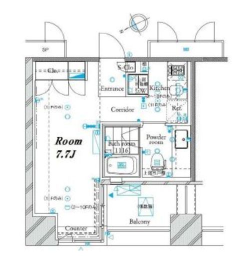 ザ・タワー芝浦 6階 間取り図