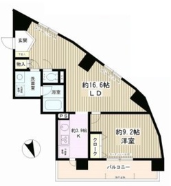 エスタシオン西新宿 601 間取り図