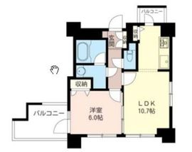 クロスシーズン恵比寿 201 間取り図