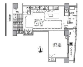 アクティ汐留 4304 間取り図