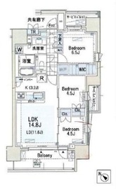 クレヴィア茗荷谷 文京の丘 12階 間取り図