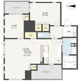 ブランズ東雲 15階 間取り図