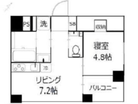 ラスパシオ東日本橋リバーサイド 501 間取り図