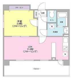 リバーレ秋葉原 1202 間取り図