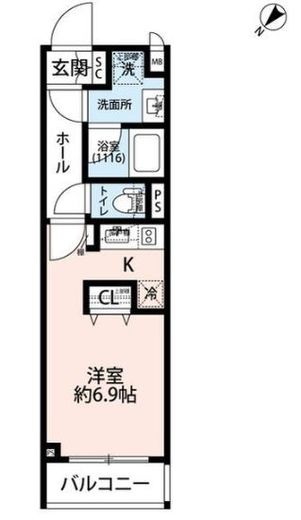 プレール・ドゥーク学芸大学2 402 間取り図