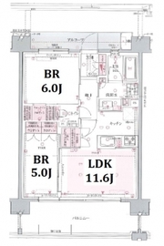 オークプレイス目黒リバーテラス 5階 間取り図